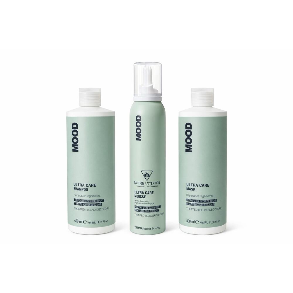 MOOD Ultra Care Set – Shampoo 400ml + Mousse 200ml + Hair Mask 400ml